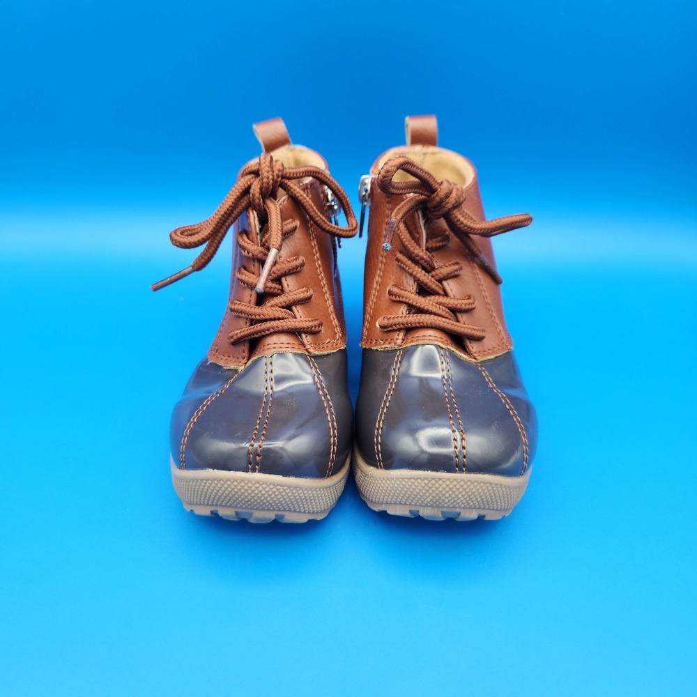 Stepping Stones Grey/Brown‎ Toddler Duck Boots size 8 - Picture 4 of 11